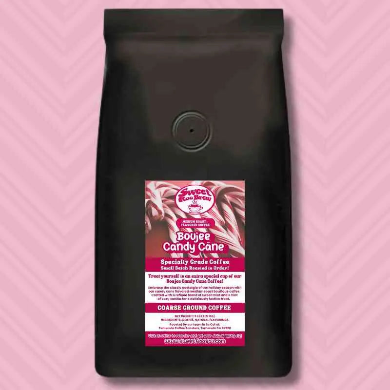 Embrace the classic nostalgia of holiday season with our candy cane flavored medium roast boutique coffee. Crafted