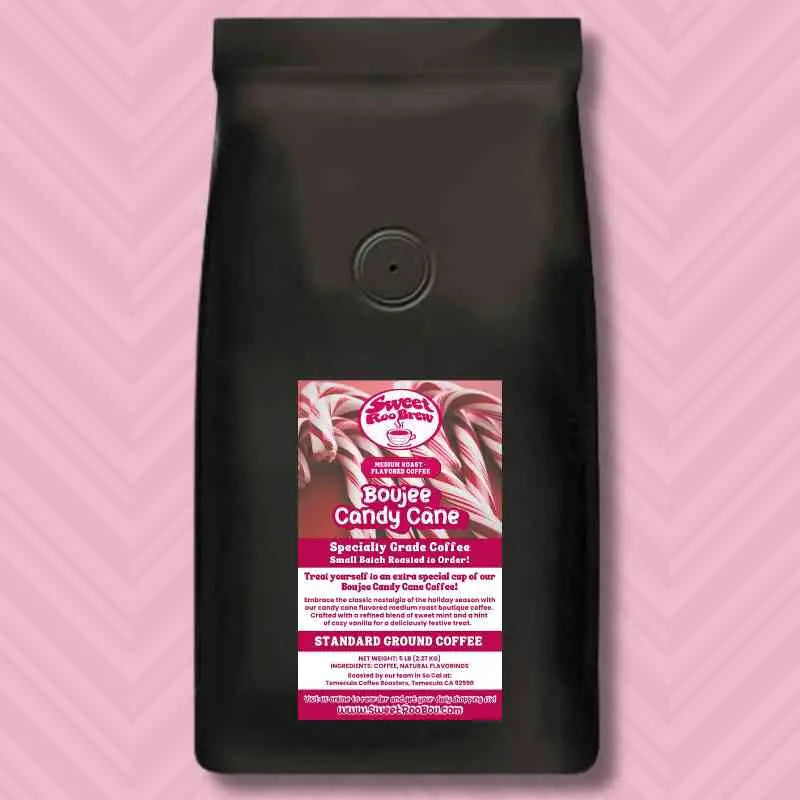 Embrace the classic nostalgia of holiday season with our candy cane flavored medium roast boutique coffee. Crafted