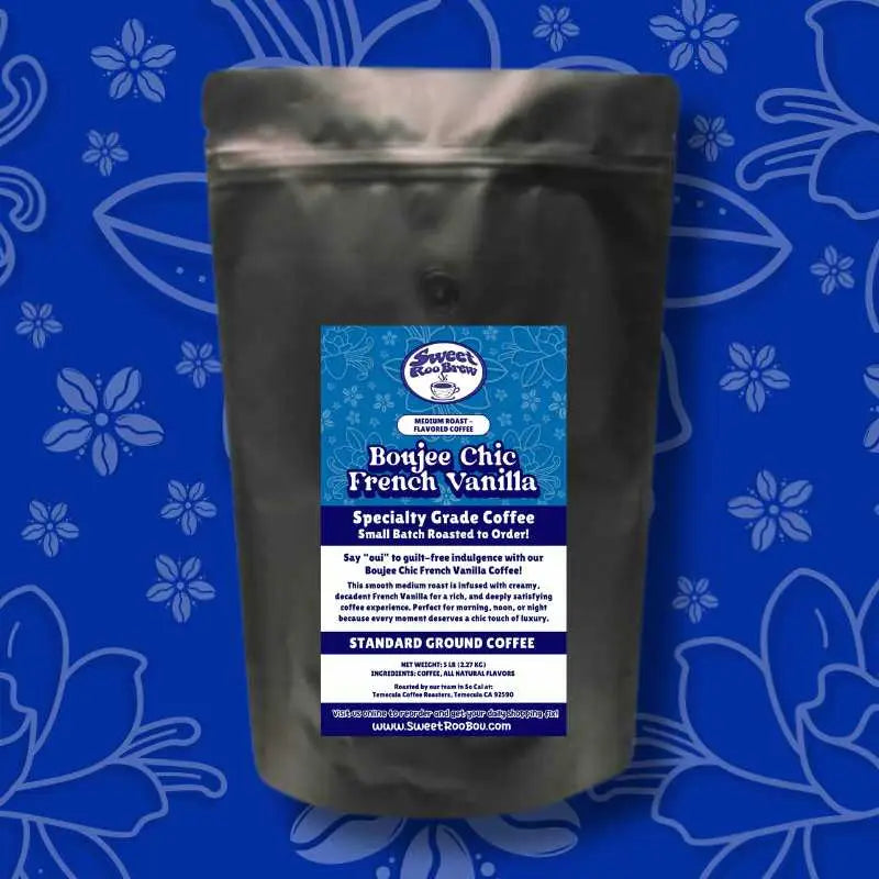 Indulge in Boujee Chic French Vanilla Coffee—smooth decadent and zero sugar. Specialty-grade small-batch roasted