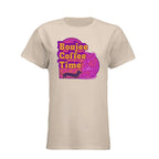 The Boujee Coffee Time© Crew Neck Ladies Tee by Sweet Roo Bou features Roxy in a boutique design made for coffee