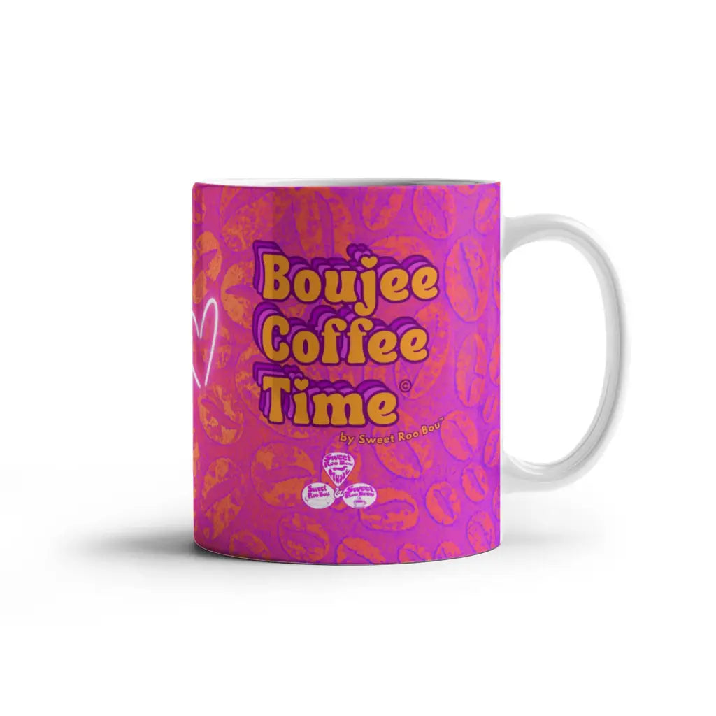 Gift glam with our Boujee Coffee Time© neon coffee bean mug. A bold boutique pick for lovers creatives and confidence