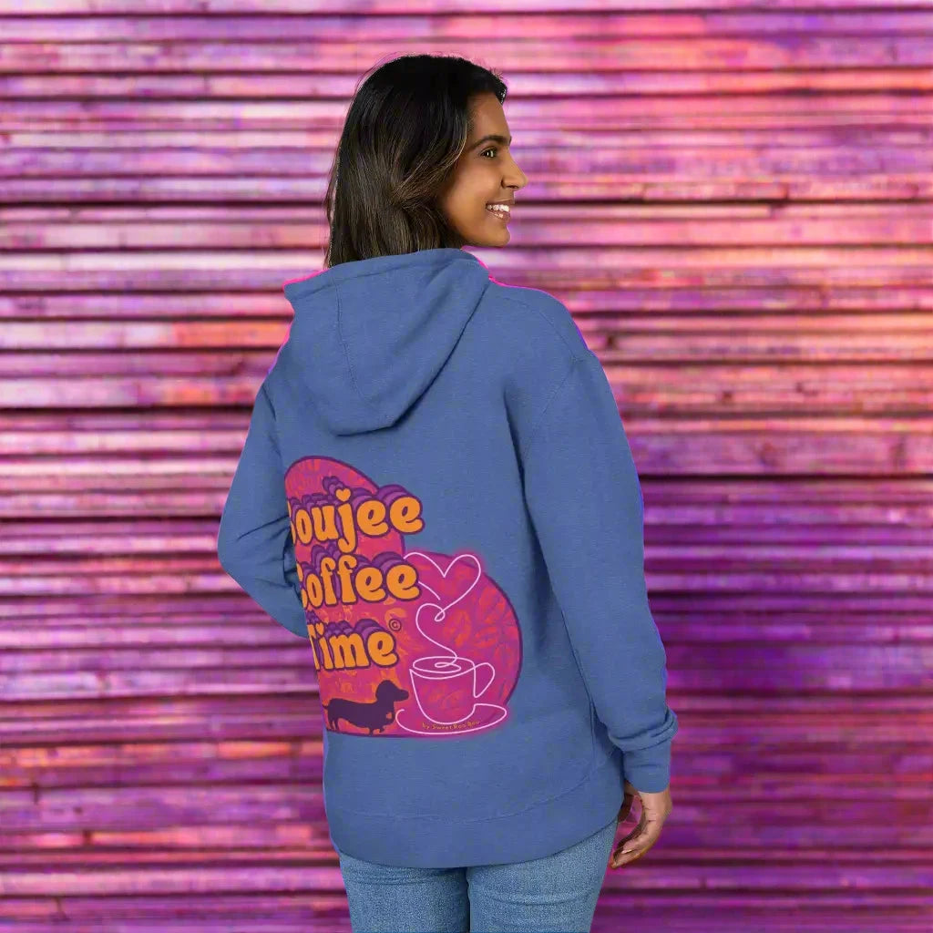 Cozy unisex French terry hoodie with bold coffee graphics. Available in sizes XS to 3XL for every Boujee Coffee lover’s