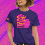 Boujee Coffee Time® Sporty Tee in bold colors moisture-wicking fabric and sizes XS to 4XL. Plus-size friendly
