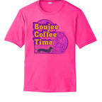 Boujee Coffee Time® Sporty Tee in bold colors moisture-wicking fabric and sizes XS to 4XL. Plus-size friendly