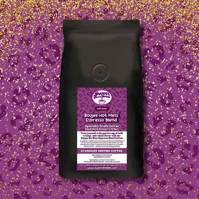 Indulge in Boujee Hot Mess Espresso Blend—bold creamy and rich. Small-batch roasted zero sugar guilt perfect