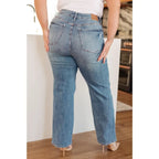 Our Bree High Rise Control Top Distressed Straight Jeans from Judy Blue are the perfect blend of fashion and function.