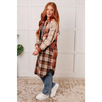 Gear up for cooler days with our Cabin Fever Flannel Plaid Long Shacket. The cozy soft and neutral toned flannel