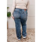 Our Call Me Out Mid Rise Dad Jeans from Judy Blue are perfect for on-the-go lifestyles with their hidden cell phone