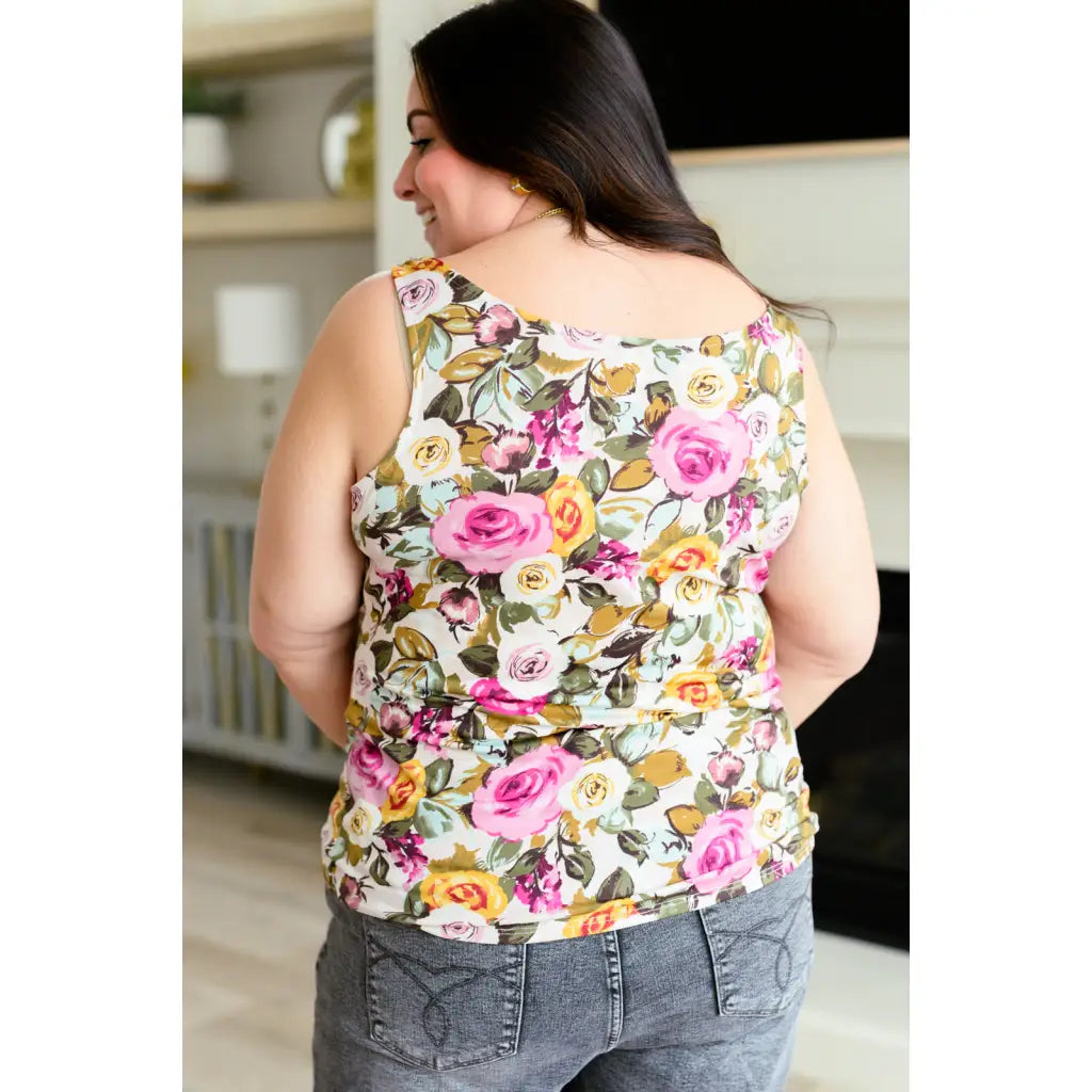 Experience effortless elegance with our floral patterned Call My Name Cowl Neck Top. Made wrinkle - free bulgari fabric