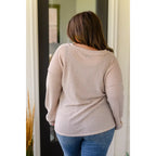 Chill out in style wearing our Calm In The Chaos V-Neck Sweater! This lightweight semi-sheer beige waffle knit sweater