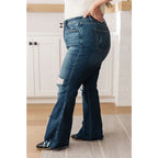 High on style and comfort our Cassandra Control Top Flare Judy Blue Jeans are sure to become your go-to for any outfit.