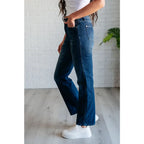 Upgrade your professional casual wardrobe with our Casual Day Mid Rise Control Top Judy Blue Jeans. The straight cut