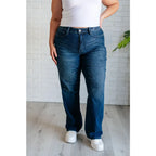 Upgrade your professional casual wardrobe with our Casual Day Mid Rise Control Top Judy Blue Jeans. The straight cut
