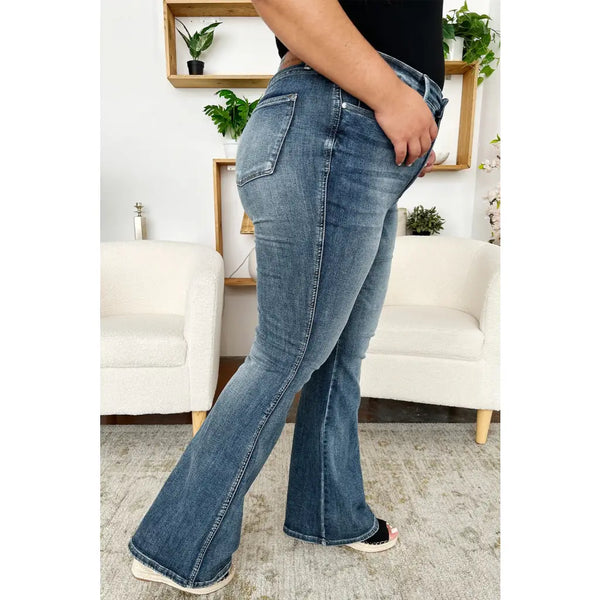 Casual Days Tummy Control Flare Judy Blue Jeans