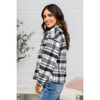 Pieces like our Cate Plaid Shacket In Black & White are hard to come by so make sure snag it while you can! Made