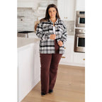 Pieces like our Cate Plaid Shacket In Black & White are hard to come by so make sure snag it while you can! Made