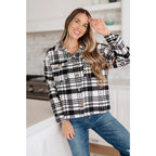 Pieces like our Cate Plaid Shacket In Black & White are hard to come by so make sure snag it while you can! Made