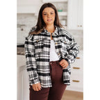 Pieces like our Cate Plaid Shacket In Black & White are hard to come by so make sure snag it while you can! Made