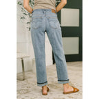 Shop Judy Blue boyfriend jeans with stretch comfort and flattering mid rise fit. Available in standard plus sizes