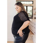 Look effortlessly stylish this season in the Coastal Dreams Fishnet Top! Crafted from a soft fishnet sweater open knit