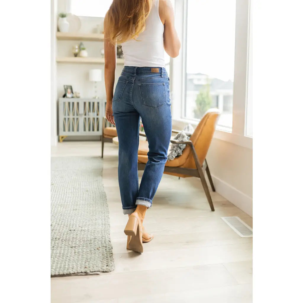 Show your style with these gorgeous Colt Distressed Boyfriend Judy Blue Jeans! Featuring a high rise button fly