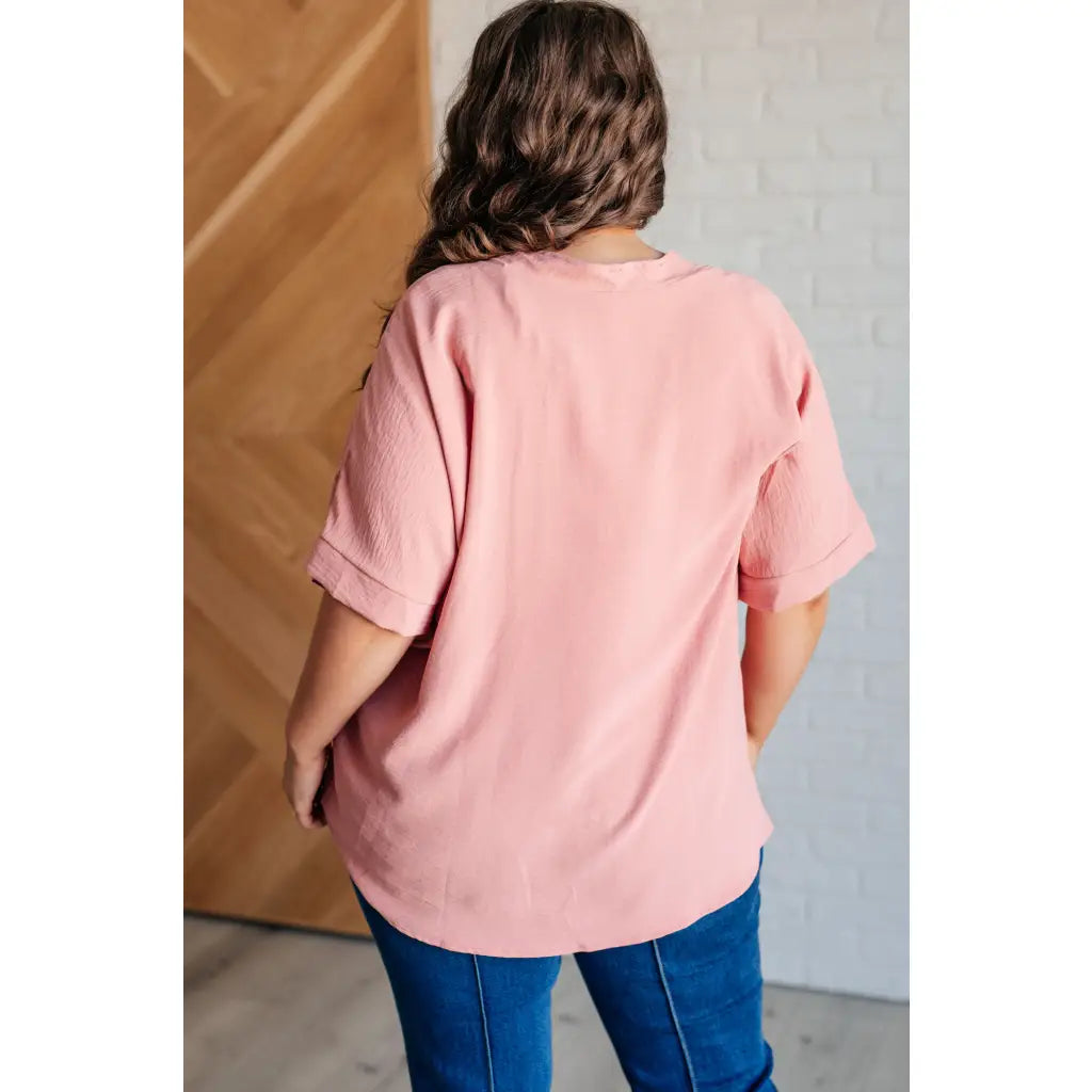 Our Contrary to Popular Belief V-Neck Blouse is a testament effortless style. Crafted from crinkle woven fabric