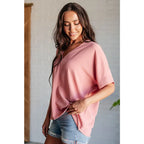 Our Contrary to Popular Belief V-Neck Blouse is a testament effortless style. Crafted from crinkle woven fabric