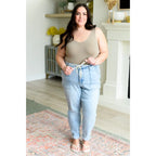 Upgrade your casual style with our Cooper High Rise Vintage Denim Judy Blue Joggers! The high-rise design and light