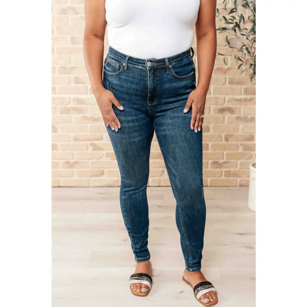 Cora High Rise Control Top Skinny Jeans - Denim