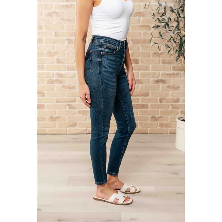 Cora High Rise Control Top Skinny Jeans - Denim