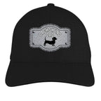 Premium Black Dachshund Dad hat featuring exclusive Sweet Roo Bou™ artwork on a structured TravisMathew® cap. Classic