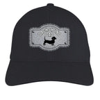Premium Black Dachshund Dad hat featuring exclusive Sweet Roo Bou™ artwork on a structured TravisMathew® cap. Classic