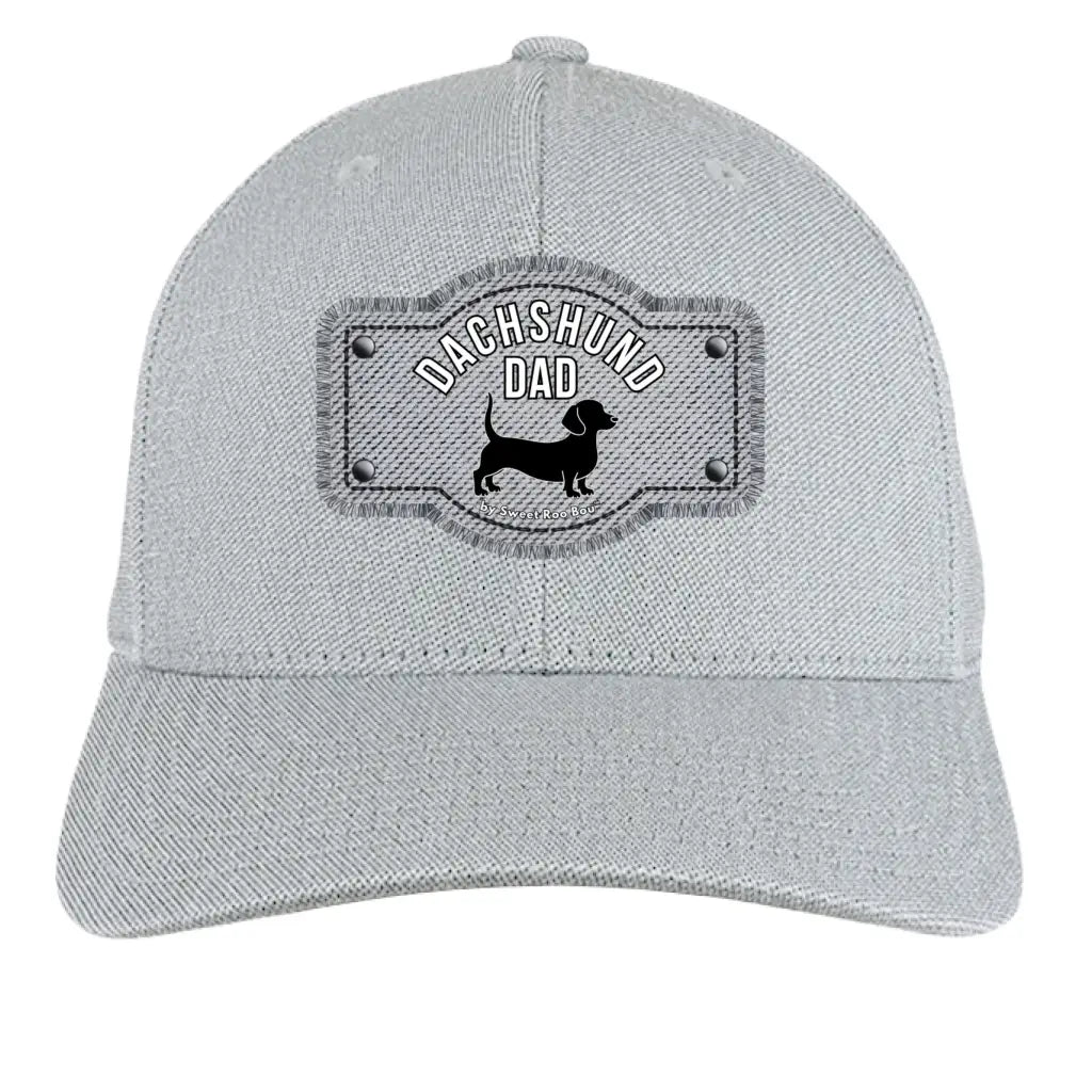 Premium Black Dachshund Dad hat featuring exclusive Sweet Roo Bou™ artwork on a structured TravisMathew® cap. Classic