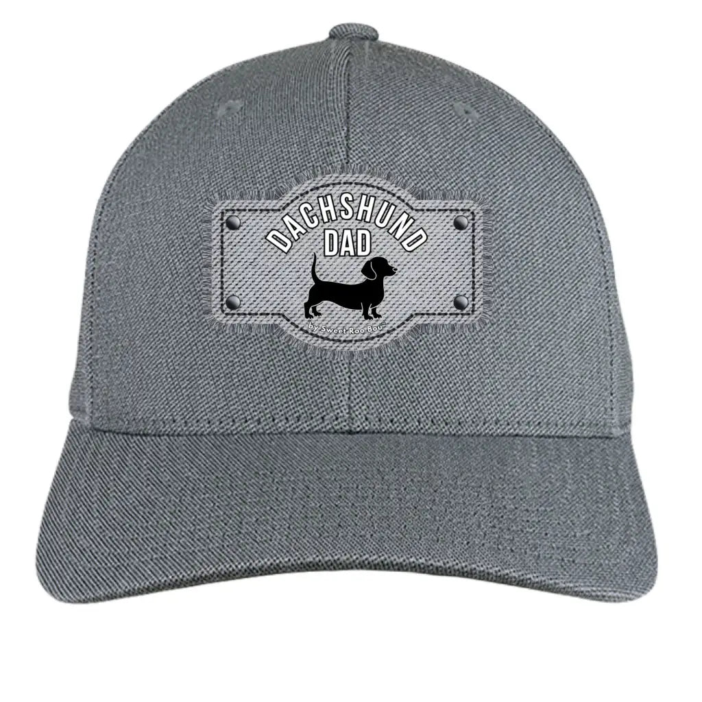 Premium Black Dachshund Dad hat featuring exclusive Sweet Roo Bou™ artwork on a structured TravisMathew® cap. Classic