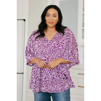 Look stylish in our Dearest Dreamer Peplum Top Painted Purple. Crafted from beautifully printed and easy to wear