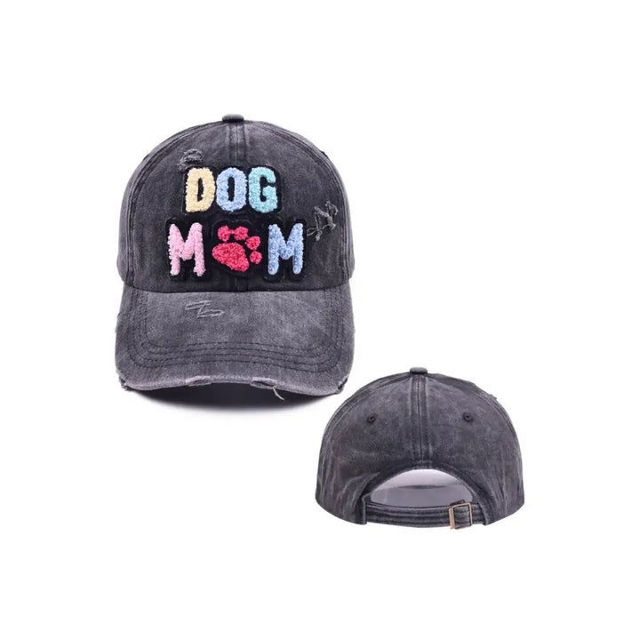 DOG MAMA Baseball Cap - Black / ONE SIZE / cotton