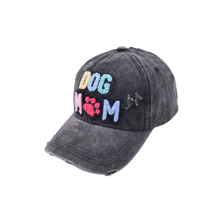 DOG MAMA Baseball Cap - Black / ONE SIZE / cotton