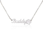 Celebrate Dog Momma Days™ any day of the year with our personalized necklace featuring your favorite pet name and a paw