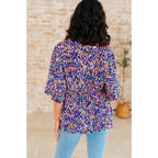 Unleash your inner dreamer with our Dreamer Peplum Top in Painted Royal! Featuring a playful v - neckline flowy dolman