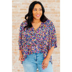 Unleash your inner dreamer with our Dreamer Peplum Top in Painted Royal! Featuring a playful v - neckline flowy dolman