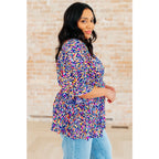 Unleash your inner dreamer with our Dreamer Peplum Top in Painted Royal! Featuring a playful v - neckline flowy dolman