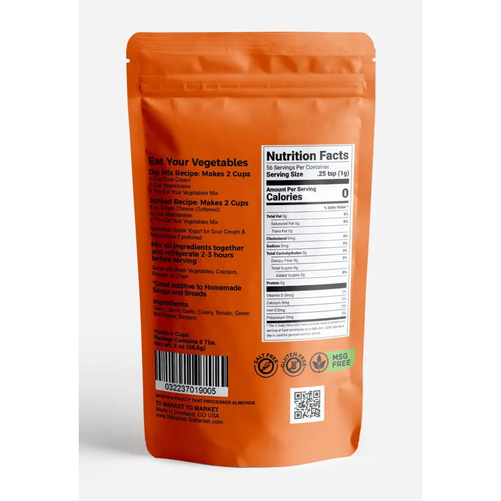 Our Eat Your Vegetables Gourmet Dip Mix is a wonderfully tasty combination of vegetables herbs and spices. It’s