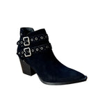 Step into timeless style with the Elsa Leather Ankle Boot in Black! Genuine suede stylish hardware and cushioned