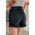 Get ready for some frayed fun with our Ember High Rise Control Top Fray Hem Shorts from Judy Blue! The washed