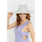 Our Festival Babe Fedora Hat in light gray is neutral enough to pair with a wide range of outfits. Featuring thin faux