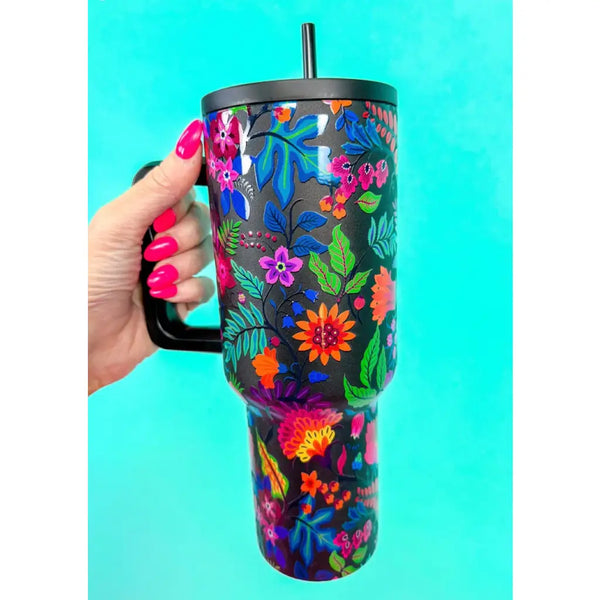 Fiesta Time Floral Tumbler Cup