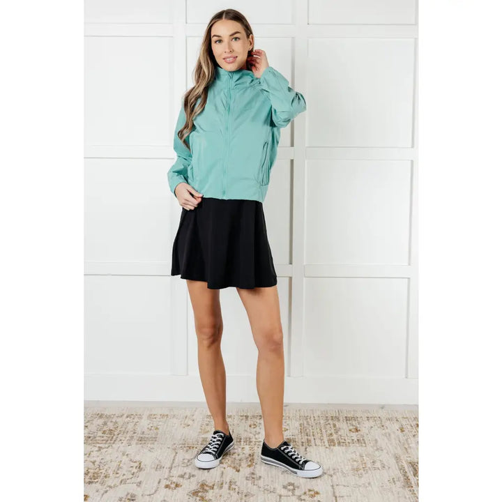 Fit Happens Nylon Tennis Jacket in Teal - Jackets