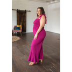 Our Flared and Ruffled Magenta Jumpsuit is perfect for every occasion. Crafted from thick stretchy jersey knit