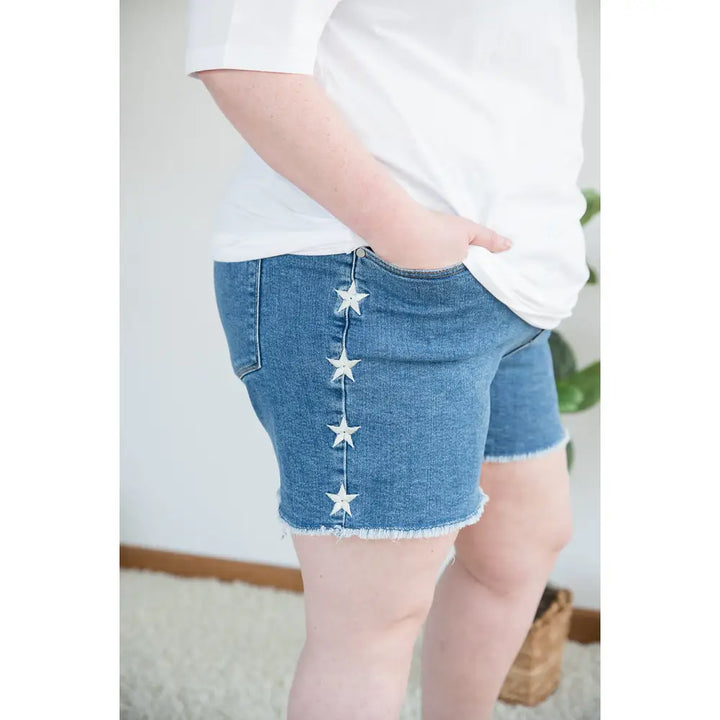 Follow the Stars Judy Blue Jean Shorts - judy blue