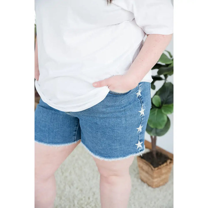 Follow the Stars Judy Blue Jean Shorts - judy blue